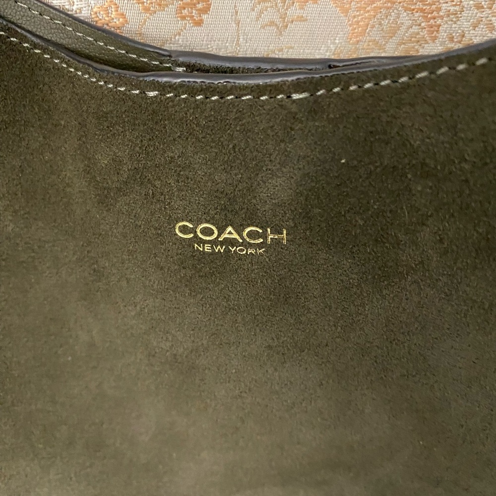 Coach Brooklyn 39 Olive Green Suede - Picture 2 of 13